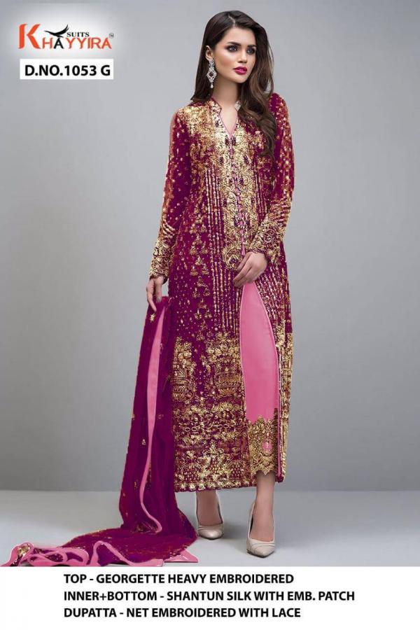 Khayyira Block Buster Hit Georgette Designer Pakistani Style Salwar Collection 